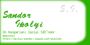 sandor ipolyi business card